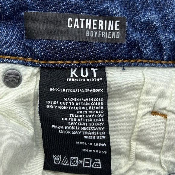 Kut From The Kloth Catherine Boyfriend Mid Rise Size 0 - Picture 10 of 16